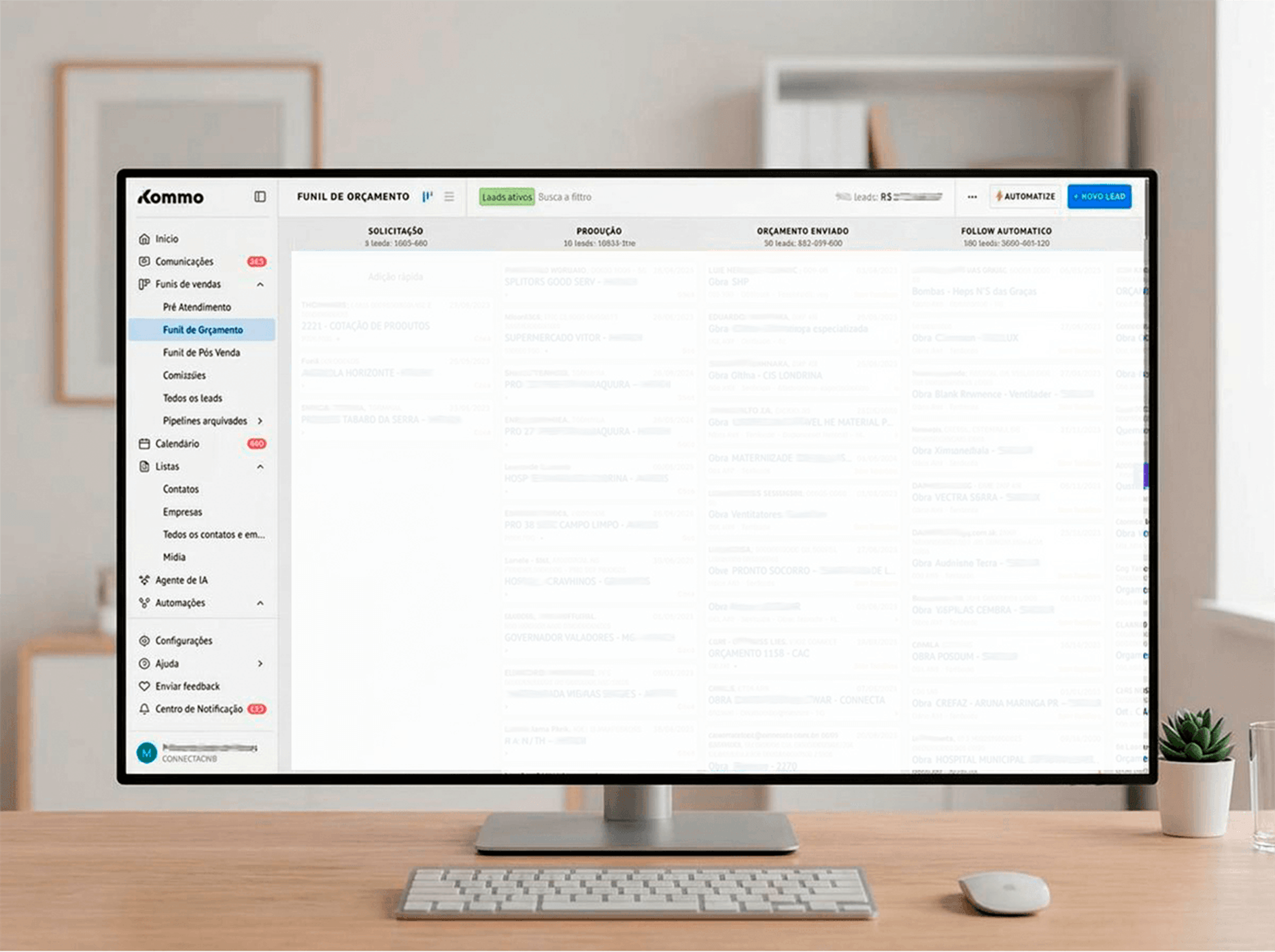 Automação de CRM para Pedidos e Orçamentos Industriais